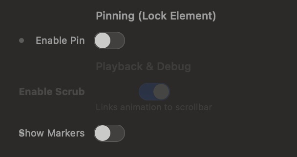Pinning and Markers